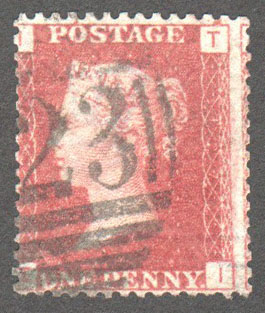 Great Britain Scott 33 Used Plate 127 - TI - Click Image to Close